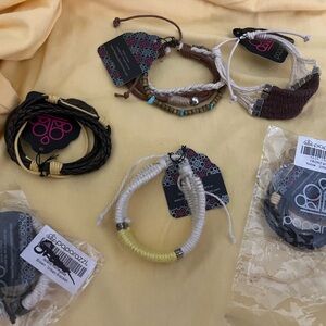 Brand New Paparazzi Pull String Bracelets Set of 6